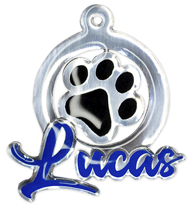 Chapa perro Huella Circ. calado